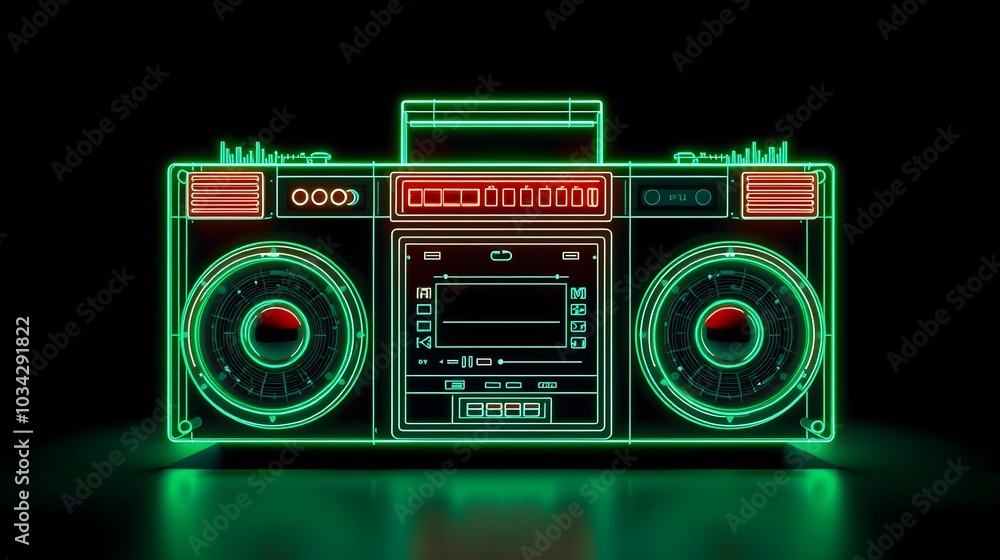 Boombox Wireframe Boombox Wireframe