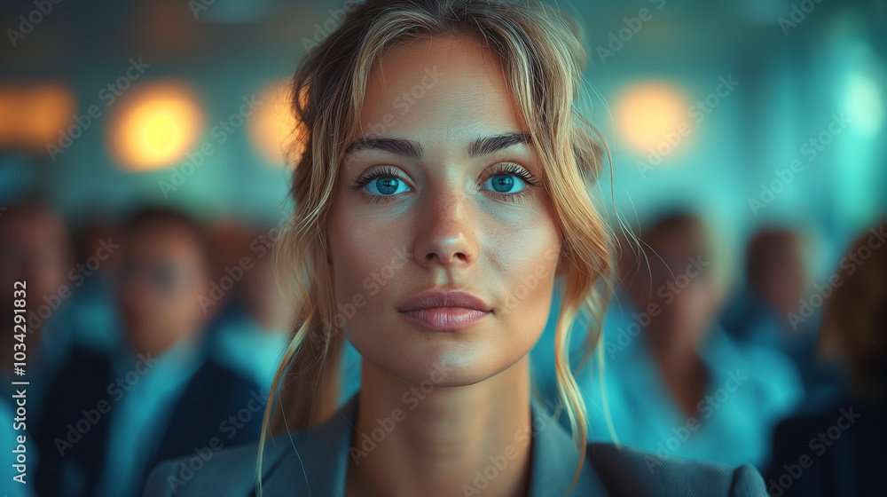 Woman in Suit looking Seriously Calm And focused on what she is doing. Woman in Suit looking Seriously Calm And focused on what she is doing.