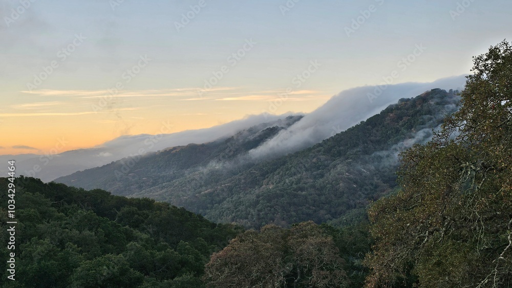 Fototapeta premium sunrise over the mountains