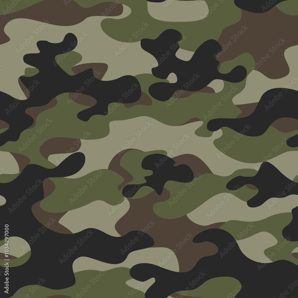 army camouflage pattern vector seamless texture, modern military print background, hunting forest design army camouflage pattern vector seamless texture, modern military print background, hunting forest design