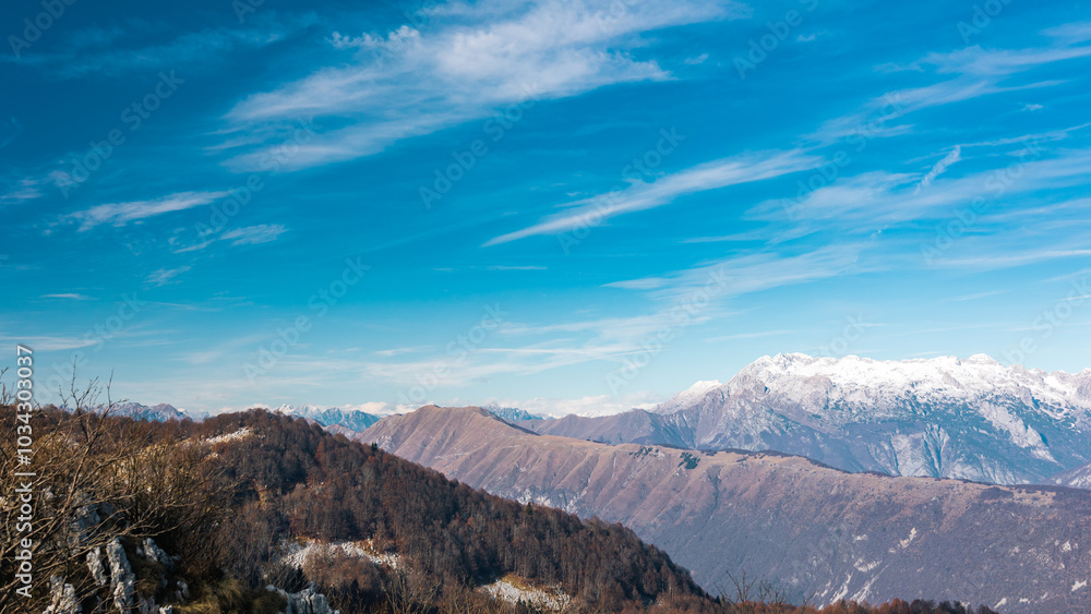 Mount Matajur in an autumn day