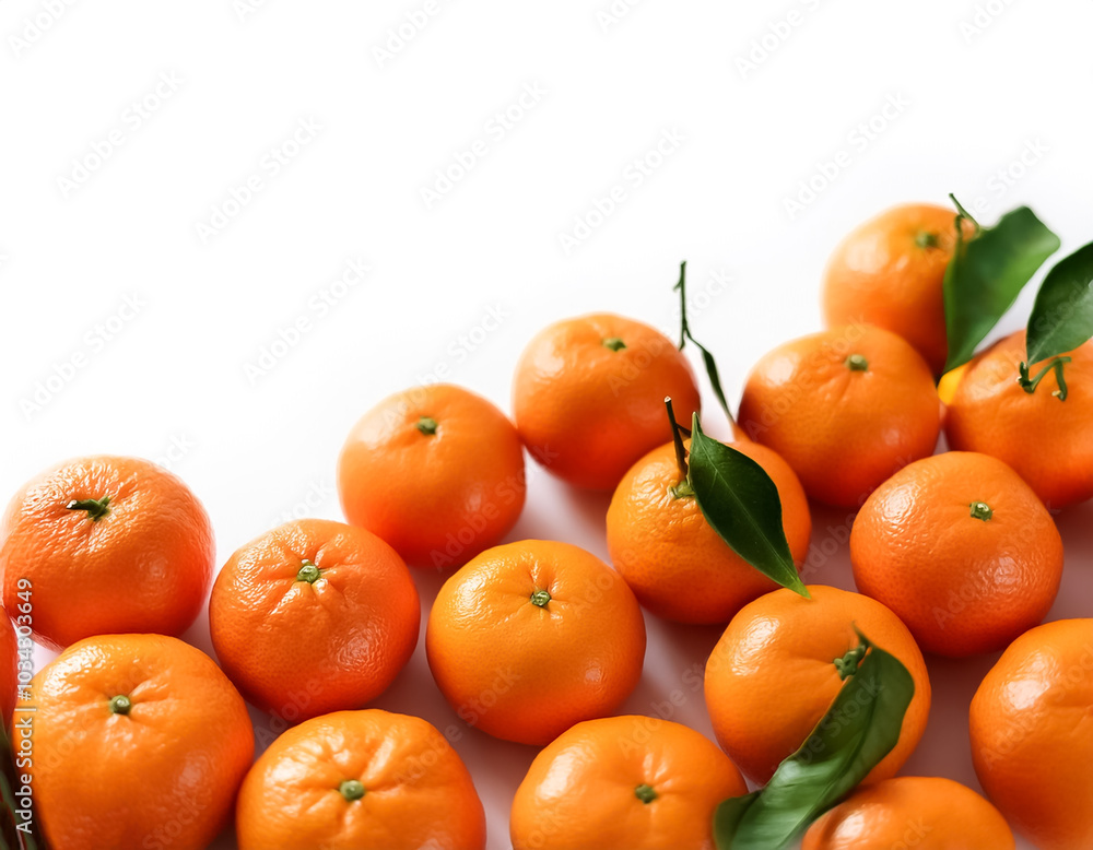 mandarin oranges pattern with side position provides copy space for text. background concept isolated white mandarin oranges pattern with side position provides copy space for text. background concept isolated white