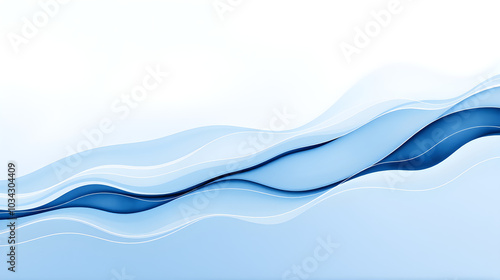 Winter's Flow: Minimalist Geometry in Soft Watercolor Hues