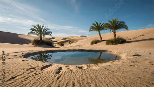 Palm trees in desert