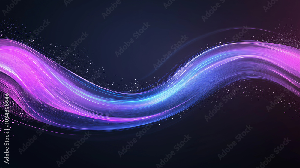Bright digital signal lines in motion, illustrated against a dark, futuristic background Bright digital signal lines in motion, illustrated against a dark, futuristic background