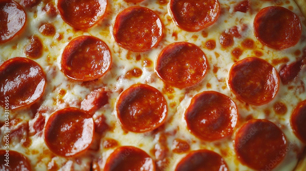 Close-up of a pepperoni pizza, food photography, delicious-looking, top view, highly detailed, high resolution Close-up of a pepperoni pizza, food photography, delicious-looking, top view, highly detailed, high resolution