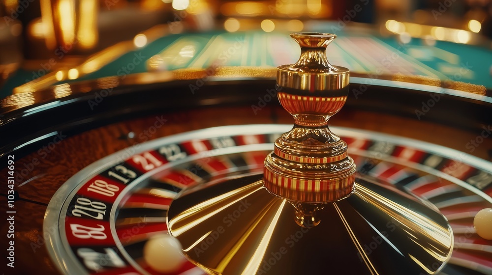 Close-up of a roulette ball with a motion blur, depicting the fast-paced action and thrill of casino roulette.