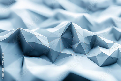 Geometric blue patterns resembling mountains at daytime photo