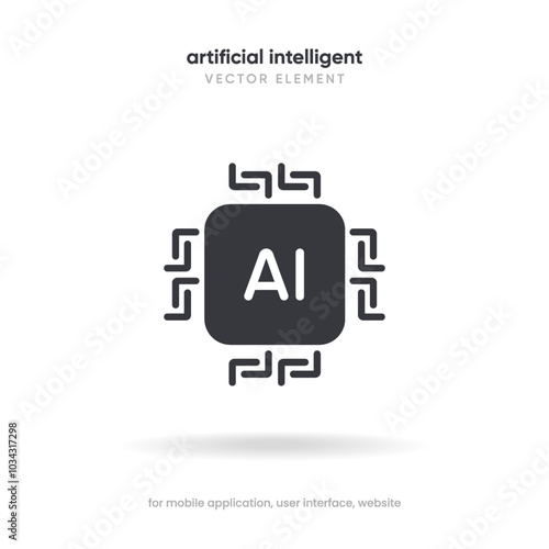 Generate AI button symbol. Artificial intelligence sign button. Machine learning generator and generate text and image press button prompt. Magic stars symbol. Chat brain assistant