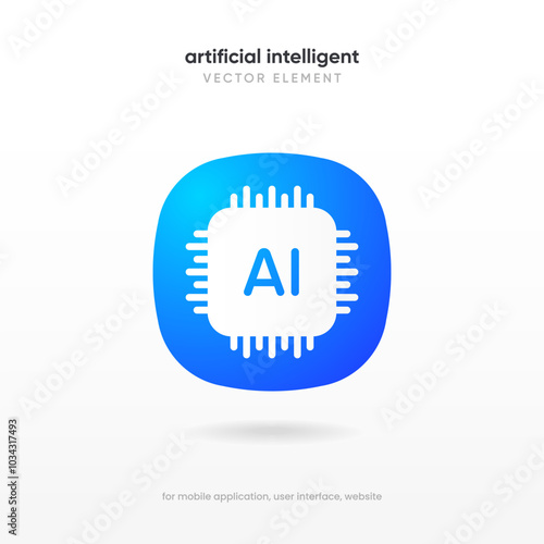 Generate AI button symbol. Artificial intelligence sign button. Machine learning generator and generate text and image press button prompt. Magic stars symbol. Chat brain assistant