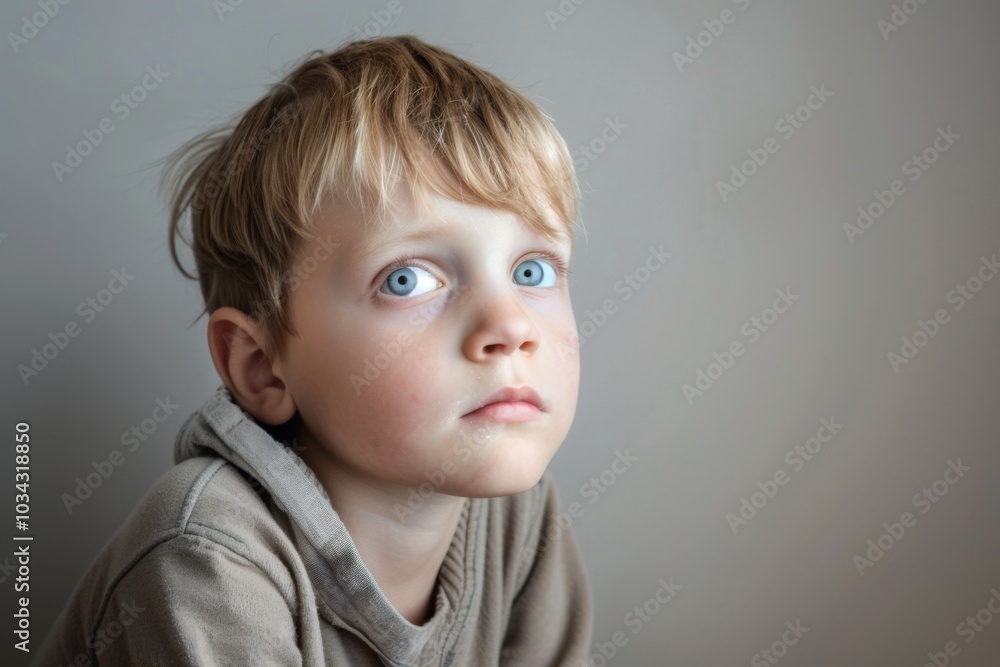 Autistic Child Navigating a Busy Shopping Mall Autistic Child Navigating a Busy Shopping Mall