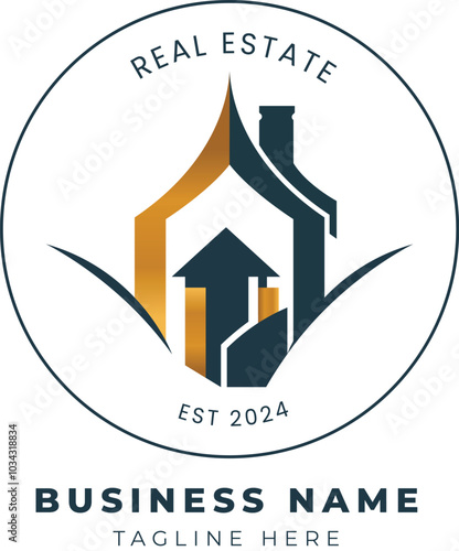 modern customizable real estate agency or company, construction,  minimalist logo design. easy to editable and eye-catchy view. 