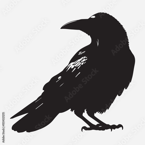 Crow silhouette iconic image