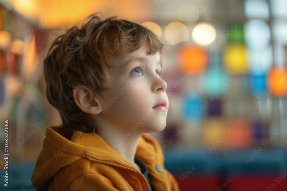 Autistic Child Engaged in Therapy Session Autistic Child Engaged in Therapy Session