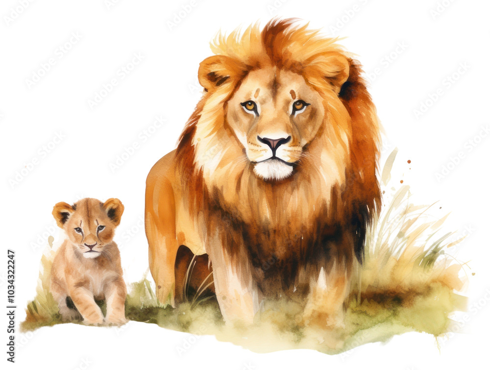 Fototapeta premium PNG Wildlife mammal animal lion.