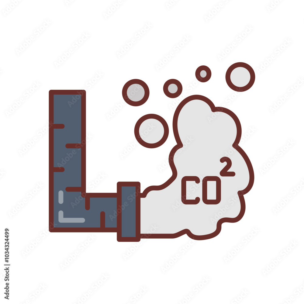 CO 2 Filled Icons , Vector illustration CO 2 Filled Icons , Vector illustration