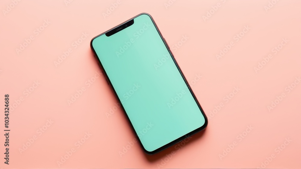 Close-up of Smartphone with Empty Screen on Pink Background Close-up of Smartphone with Empty Screen on Pink Background