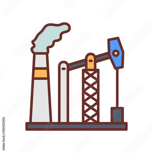 Mining Operations Filled Icons , Vector illustration