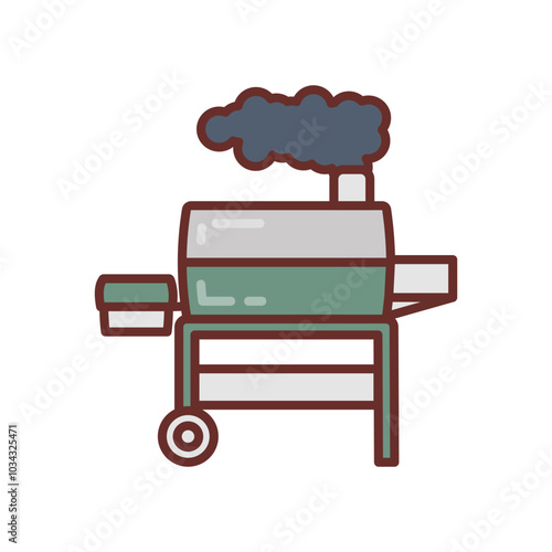 BBQ Grill Filled Icons , Vector illustration