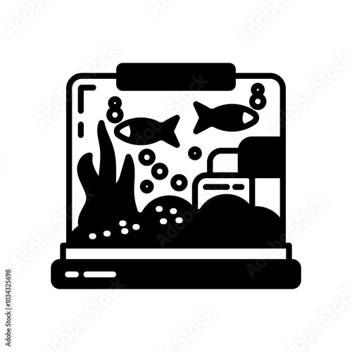 Aquaculture Glyph Icon, Vector illustration