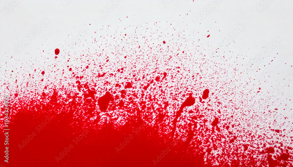 Splash art with red ink splattered on a white background. Splash art with red ink splattered on a white background.