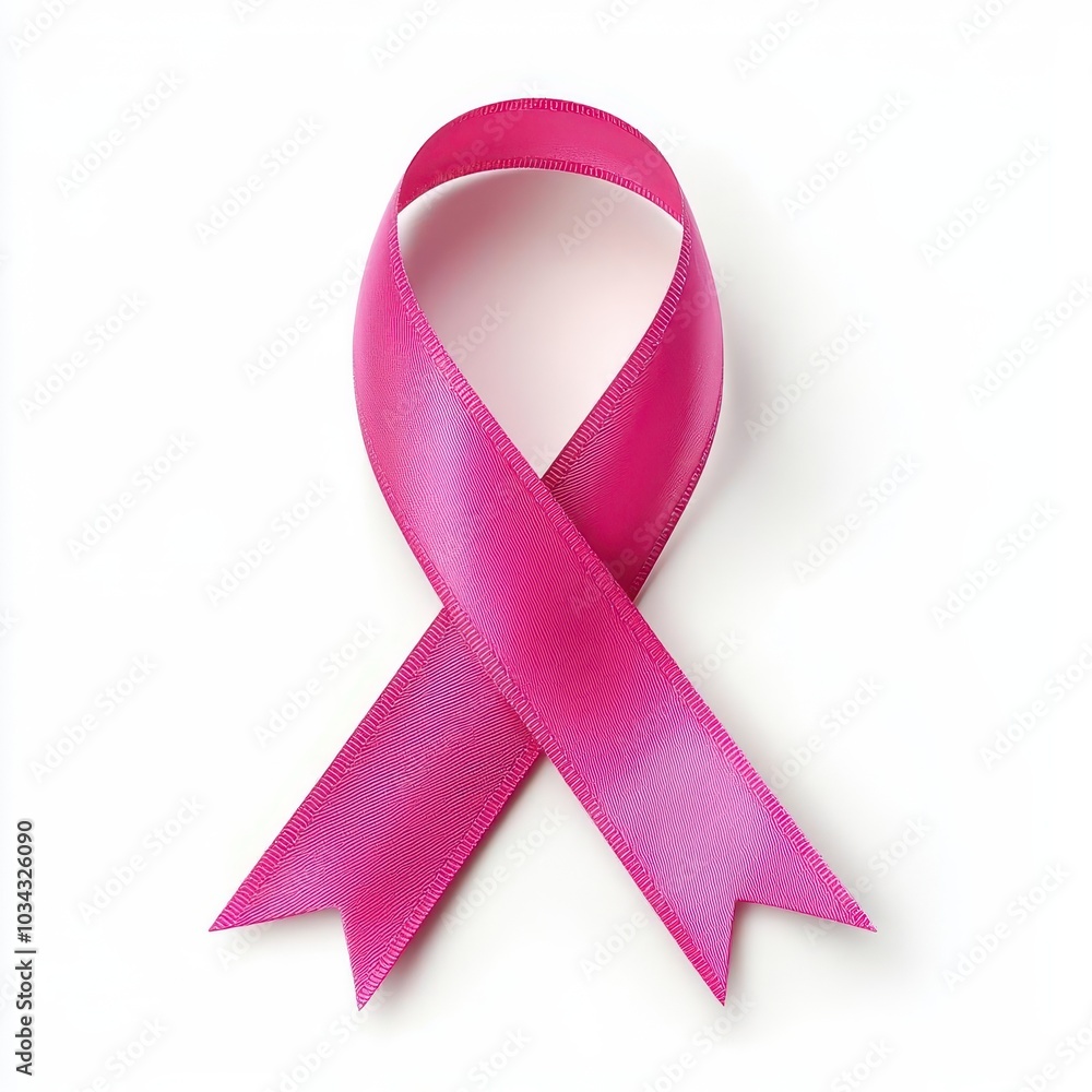 A vibrant pink ribbon symbolizing awareness, often associated with breast cancer, representing hope, support, and solidarity in the fight against the disease. A vibrant pink ribbon symbolizing awareness, often associated with breast cancer, representing hope, support, and solidarity in the fight against the disease.