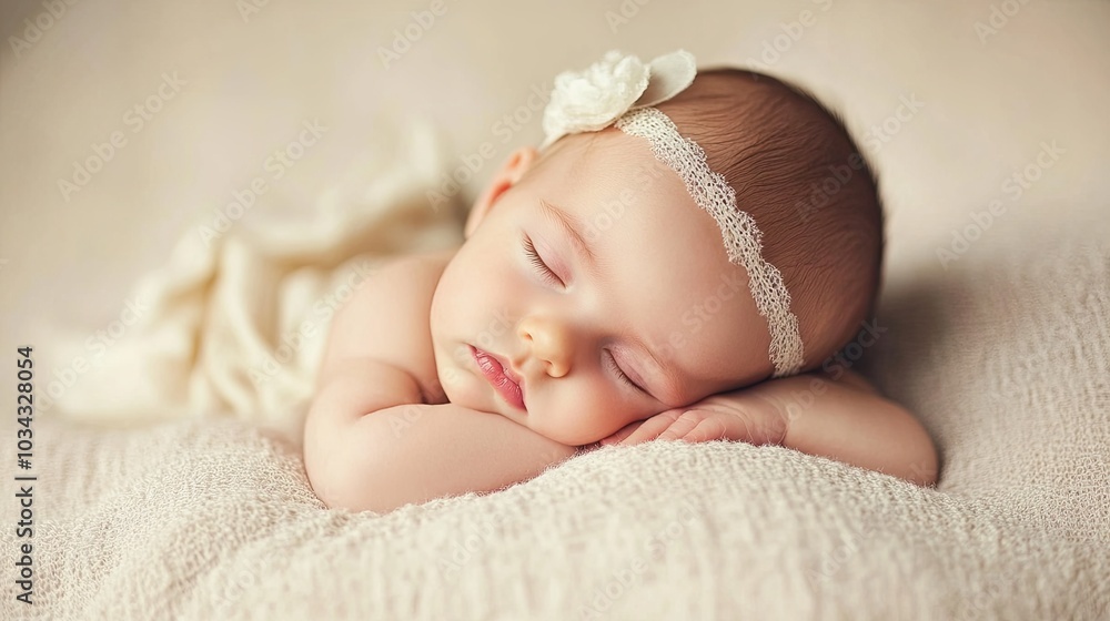 A newborn baby is sleeping sweetly in his crib. Home happy life. Addition to the family. Healthy little kid shortly after birth. Illustration for cover, card, postcard, interior design or brochure. A newborn baby is sleeping sweetly in his crib. Home happy life. Addition to the family. Healthy little kid shortly after birth. Illustration for cover, card, postcard, interior design or brochure.