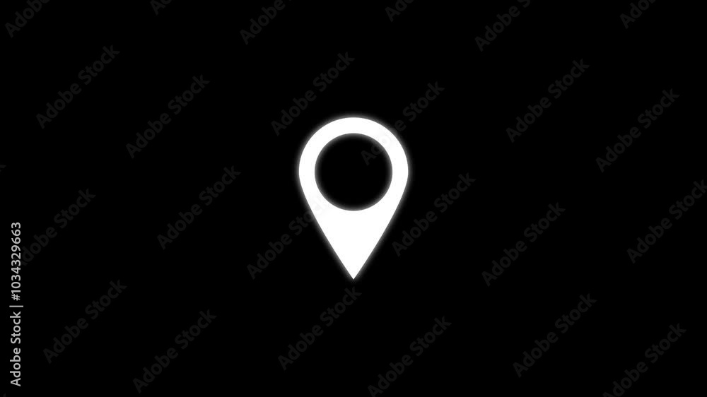 Looping animation GPS location pointer animated and location icon Looping animation GPS location pointer animated and location icon