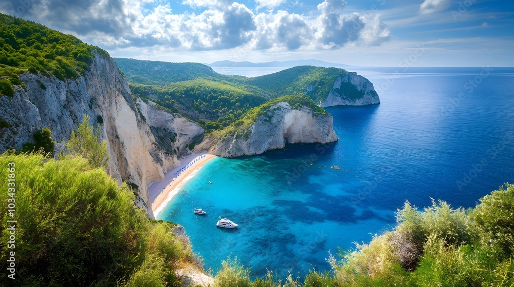 Fototapeta premium Beautiful lanscape of Zakinthos island.