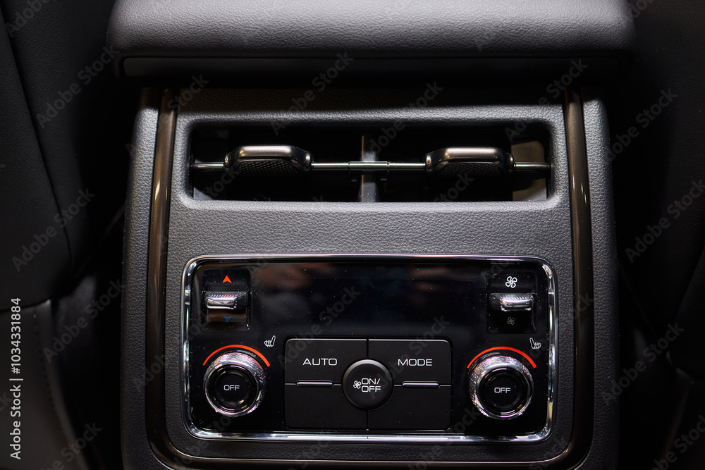 A close up of a car s rear air conditioning system A close up of a car s rear air conditioning system