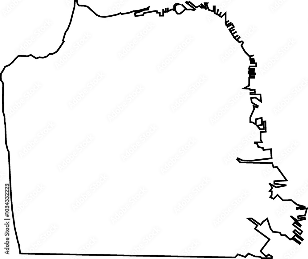 San Francisco (CALIFORNIA, UNITED STATES) Map Outline San Francisco (CALIFORNIA, UNITED STATES) Map Outline