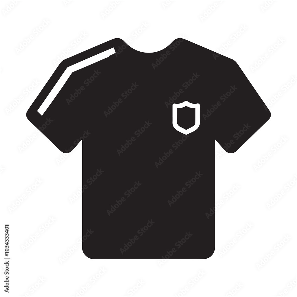 T-shirt silhouette on white background
