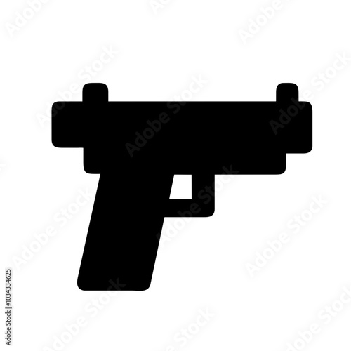 A Simple Gun Icon for Graphic Use