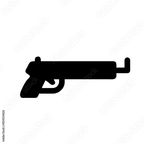 A Simple Gun Icon for Graphic Use