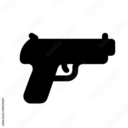 A Simple Gun Icon for Graphic Use