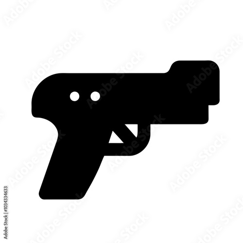 A Simple Gun Icon for Graphic Use