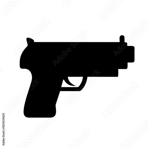 A Simple Gun Icon for Graphic Use