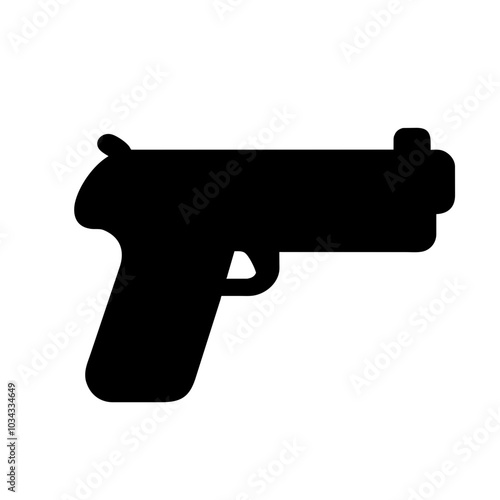 A Simple Gun Icon for Graphic Use
