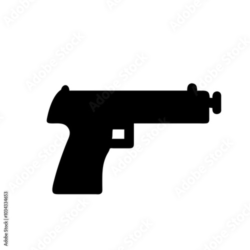 A Simple Gun Icon for Graphic Use