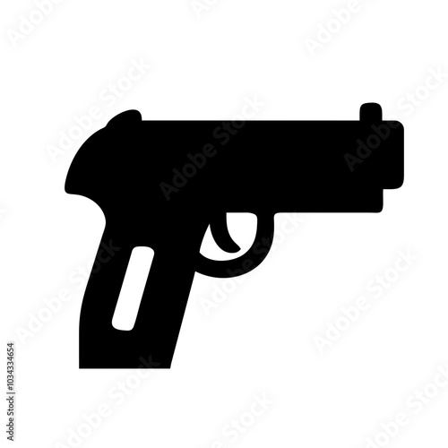 A Simple Gun Icon for Graphic Use