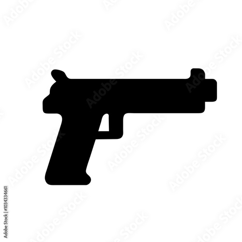 A Simple Gun Icon for Graphic Use