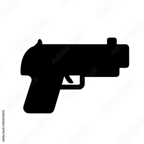 A Simple Gun Icon for Graphic Use