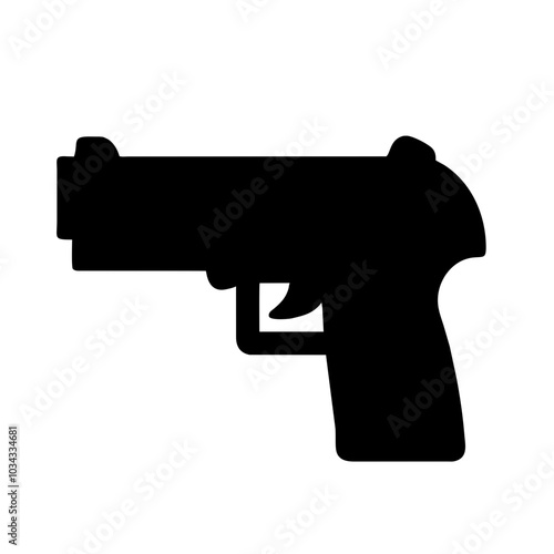 A Simple Gun Icon for Graphic Use
