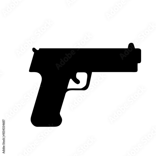 A Simple Gun Icon for Graphic Use