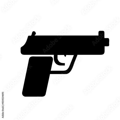 A Simple Gun Icon for Graphic Use