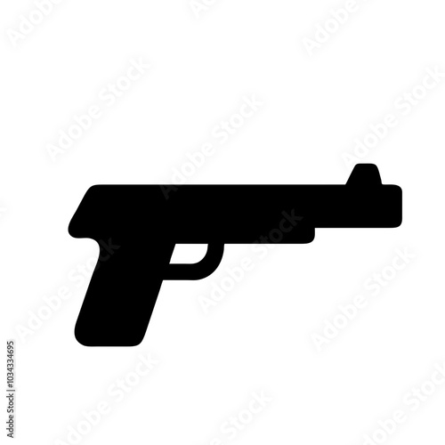 A Simple Gun Icon for Graphic Use