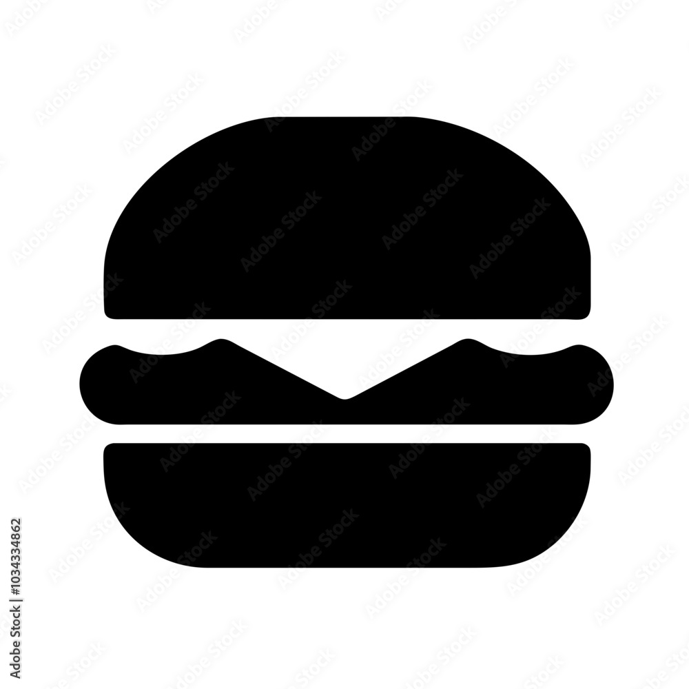 A Classic Hamburger Icon for Food Representation A Classic Hamburger Icon for Food Representation