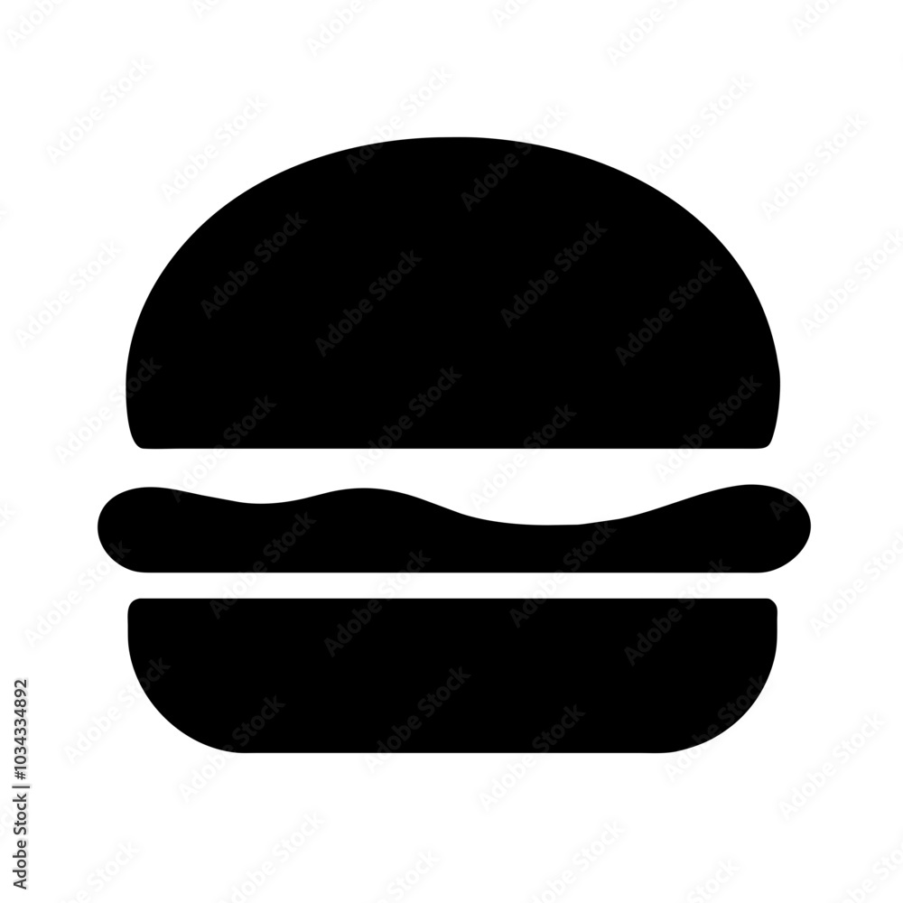 A Classic Hamburger Icon for Food Representation A Classic Hamburger Icon for Food Representation