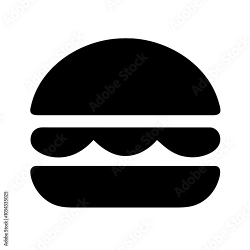 A Classic Hamburger Icon for Food Representation