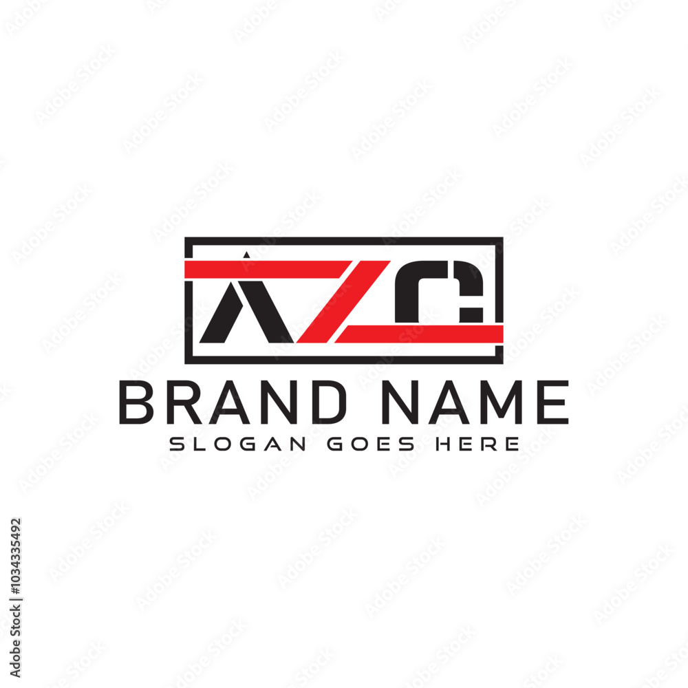 Fototapeta premium AZC letter logo design. AZC business and real estate monogram logo vector template.
